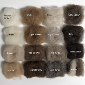 Carded wool colours